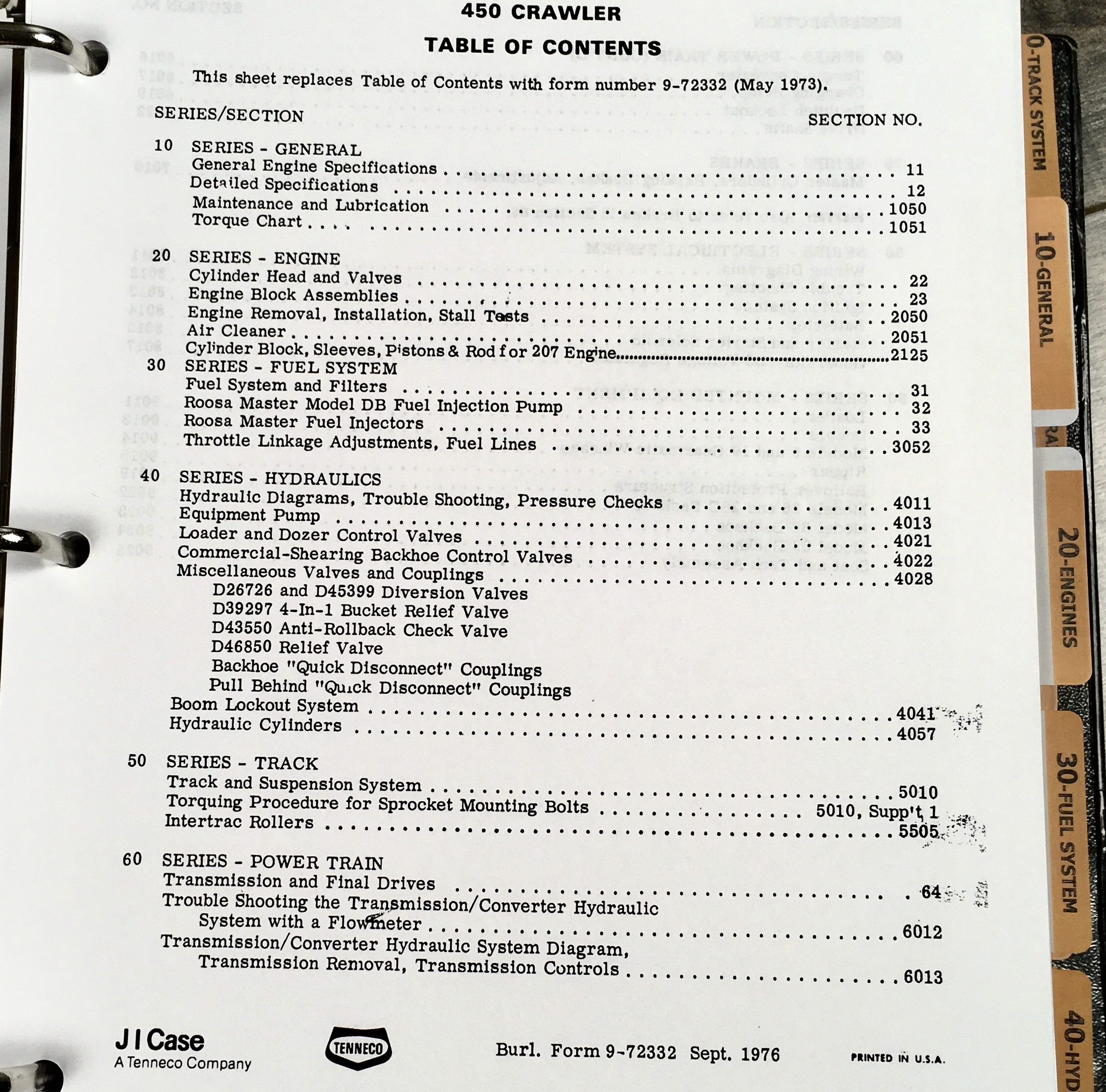 Case 450 Crawler Loader Dozer Service Manual 188 Diesel Engine Parts Catalog Set Before -3038436 - Image 10