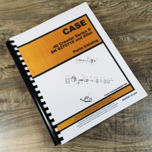 Case Drott 40D 40 Series D Sn 6270716+ Crawler Excavator Parts Manual Catalog