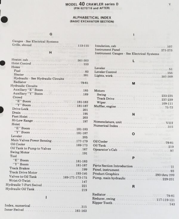 Case Drott 40D 40 Series D Sn 6270716+ Crawler Excavator Parts Manual Catalog - Image 3