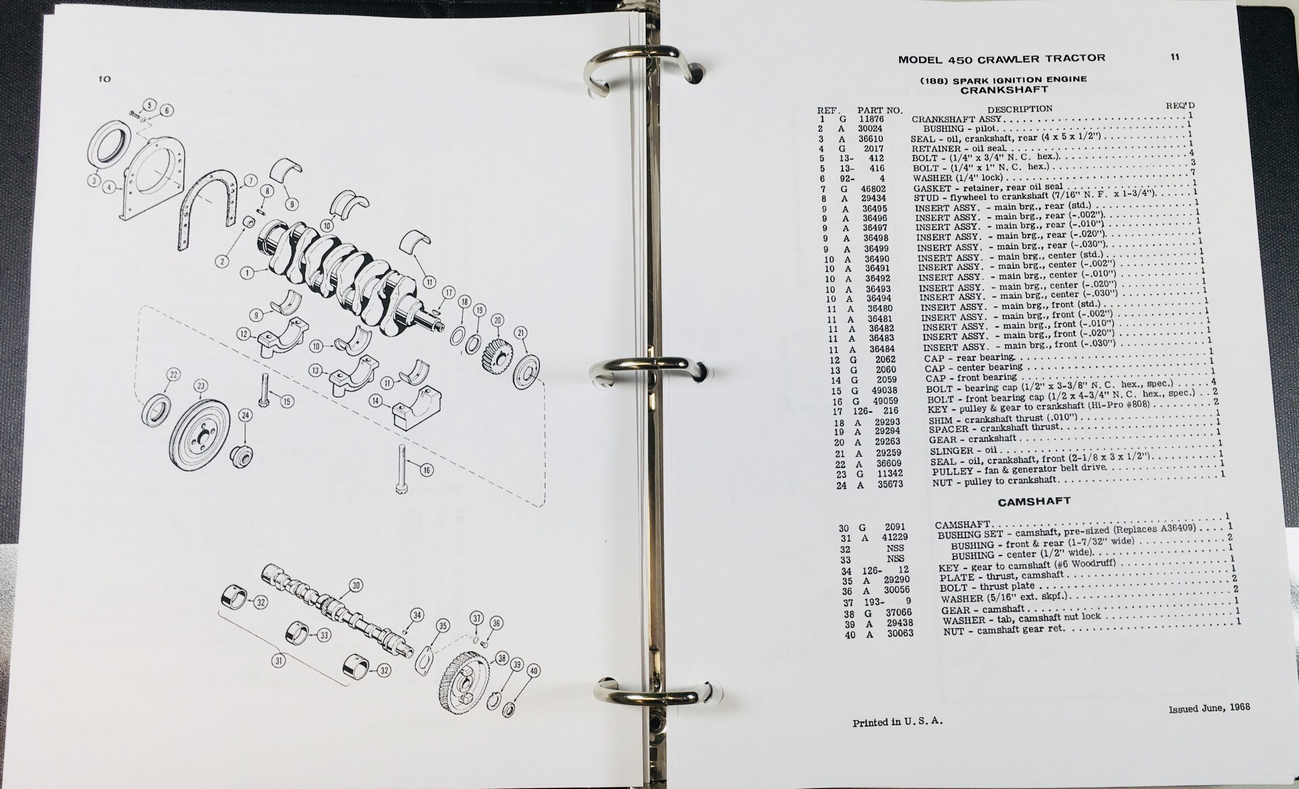 Case 450 Crawler Loader Dozer Service Manual 188 Diesel Engine Parts Catalog Set Before -3038436 - Image 7
