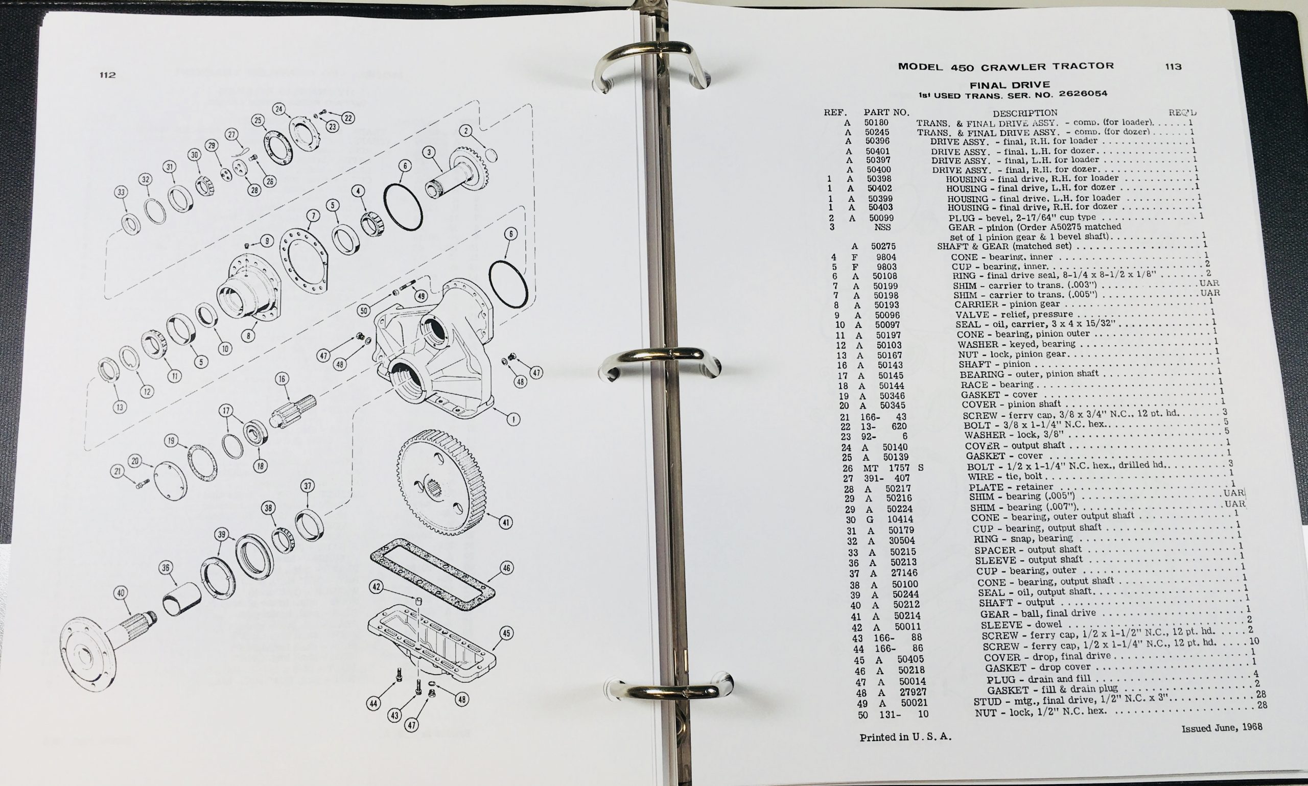 Case 450 Crawler Loader Dozer Service Manual 188 Diesel Engine Parts Catalog Set Before -3038436 - Image 8