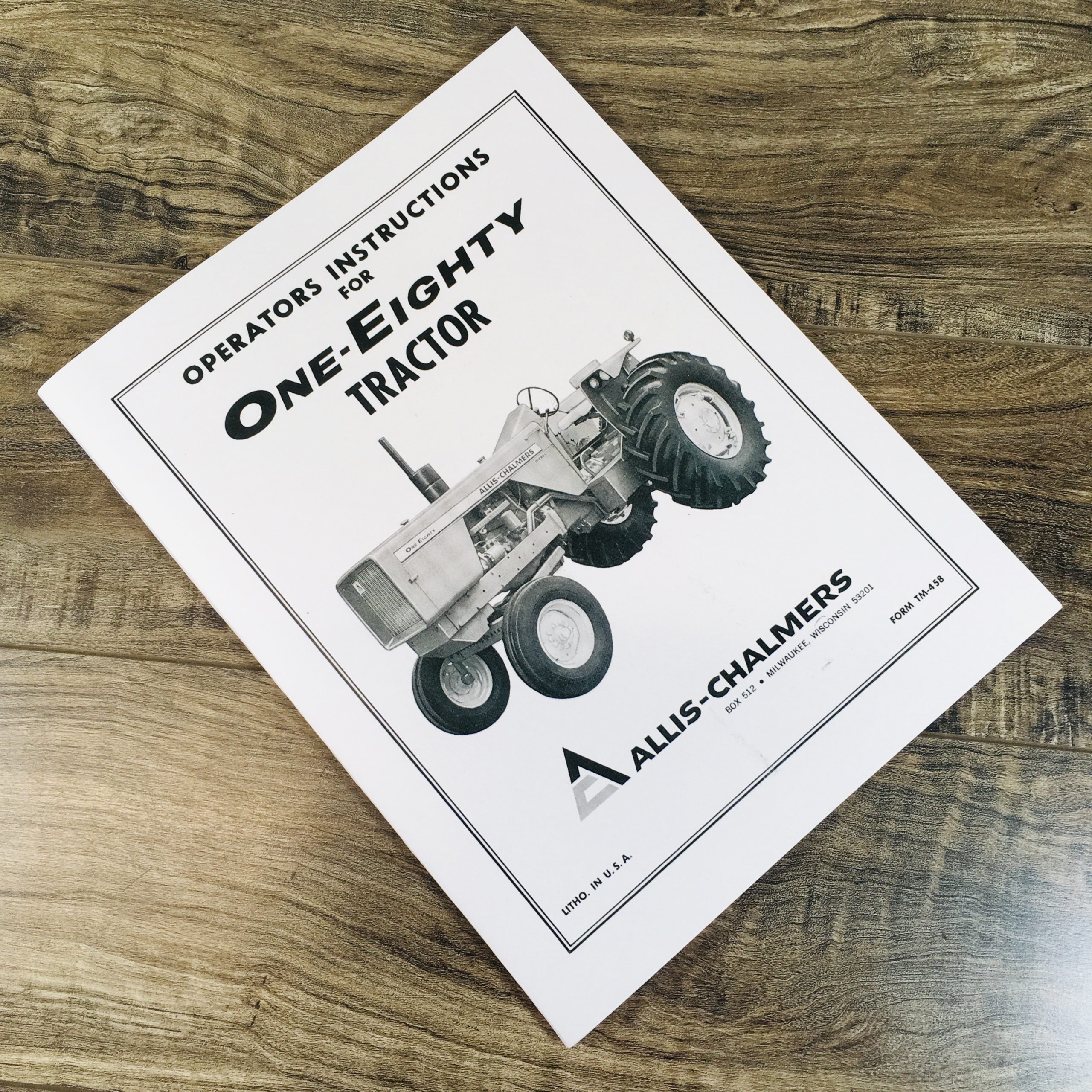 Allis Chalmers 180 Diesel Tractor Owners Operators Manual One-Eighty
