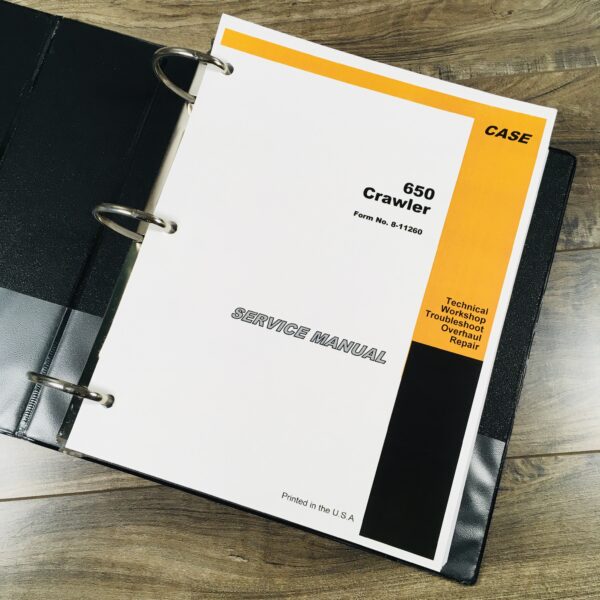 Case 650 Crawler Bull Dozer Service Technical Manual Repair Shop Book Binder - Image 2