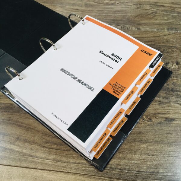 Case 880R Wheel Excavator Service Technical Manual Repair Shop Binder Hoe - Image 2