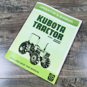 Kubota M4030 M5030 Tractor Operators Owners Manual Operation Maintenance Adjust