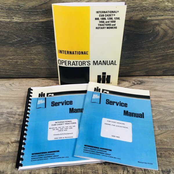 Lot International Cub Cadet 1200 Service And Operator Manuals Owner Repair Ihc