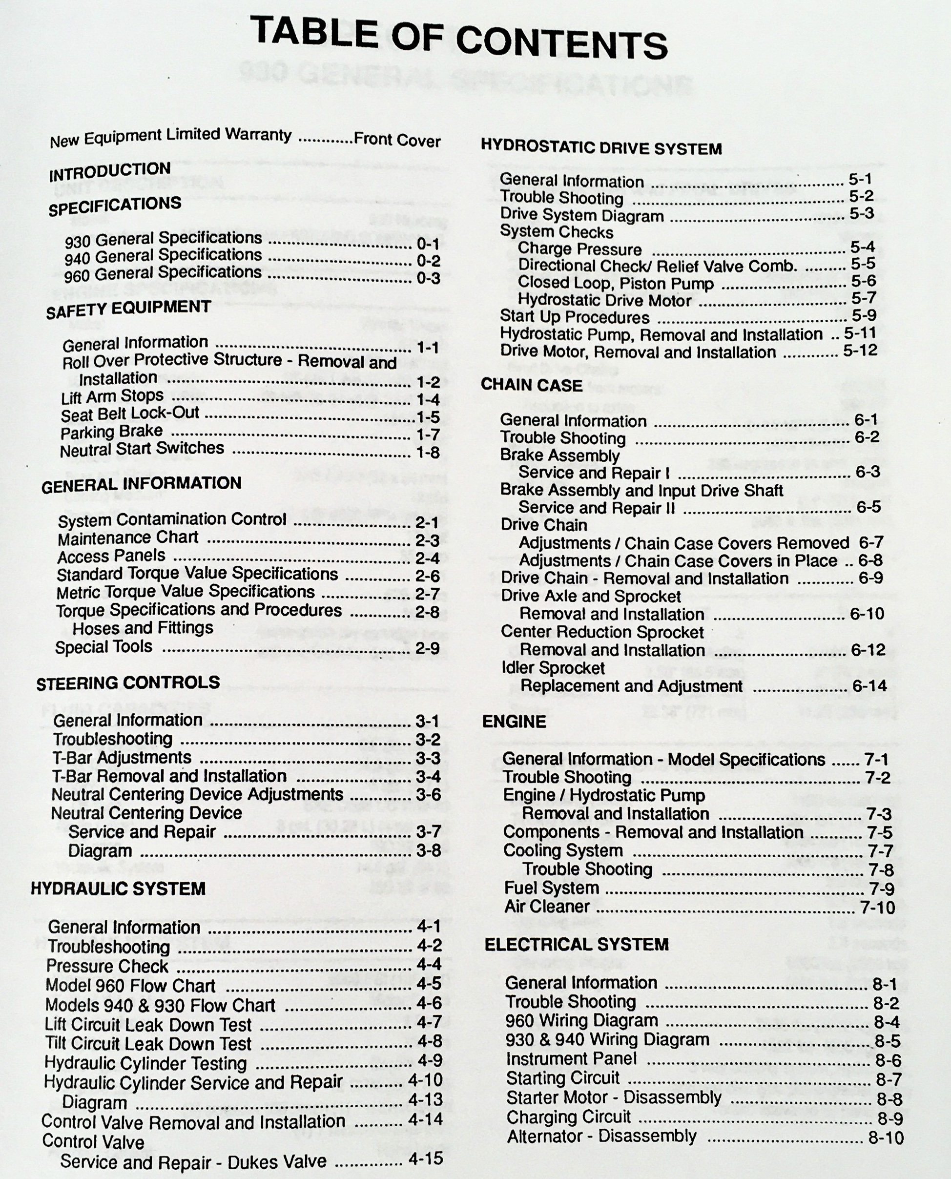 Mustang 930 940 960 Skidsteer Loader Service Repair Manual Technical Shop Book - Image 2