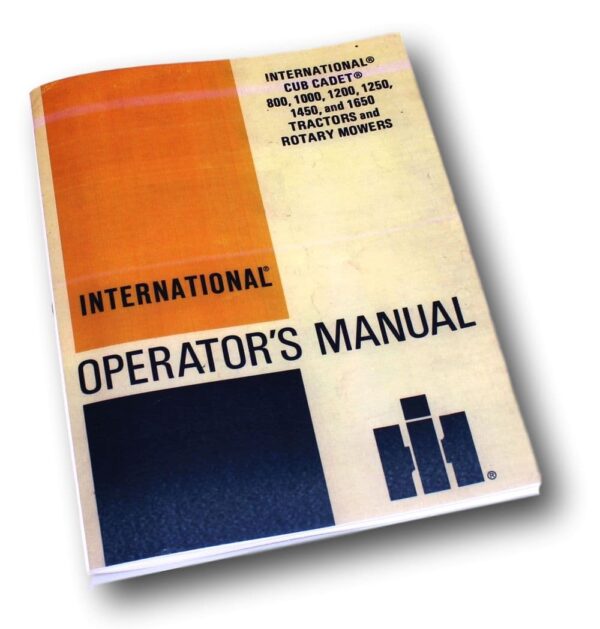 Lot International Cub Cadet 1000 Service And Operator Manuals Owners Repair Ihc - Image 2