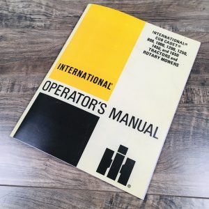 International Cub Cadet Garden Tractor 800 1000 Owner Operator Manual Lawn Mower