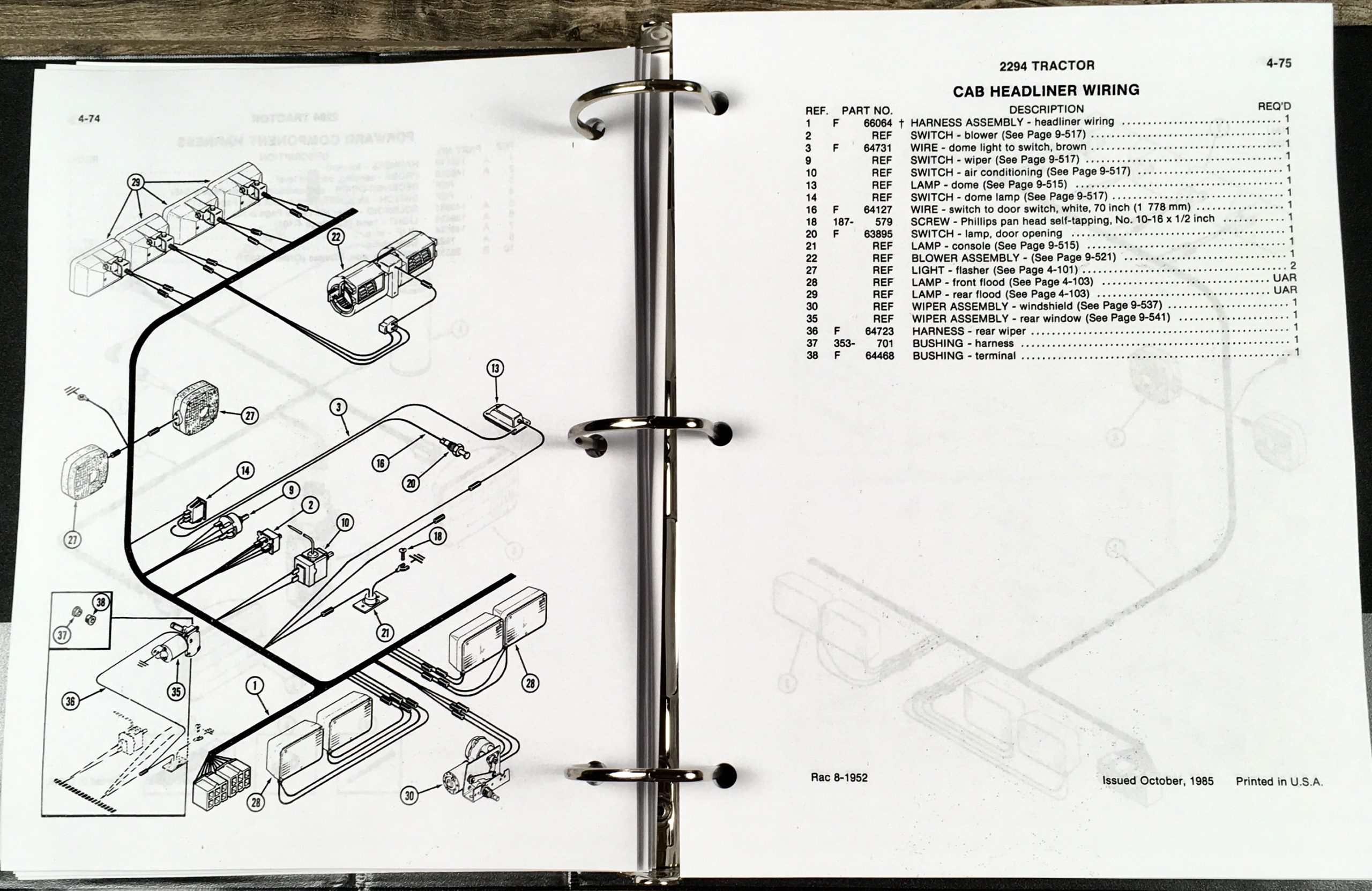 Case 2294 Tractor Parts Manual Catalog Assembly Exploded Views Numbers Schematic - Image 6