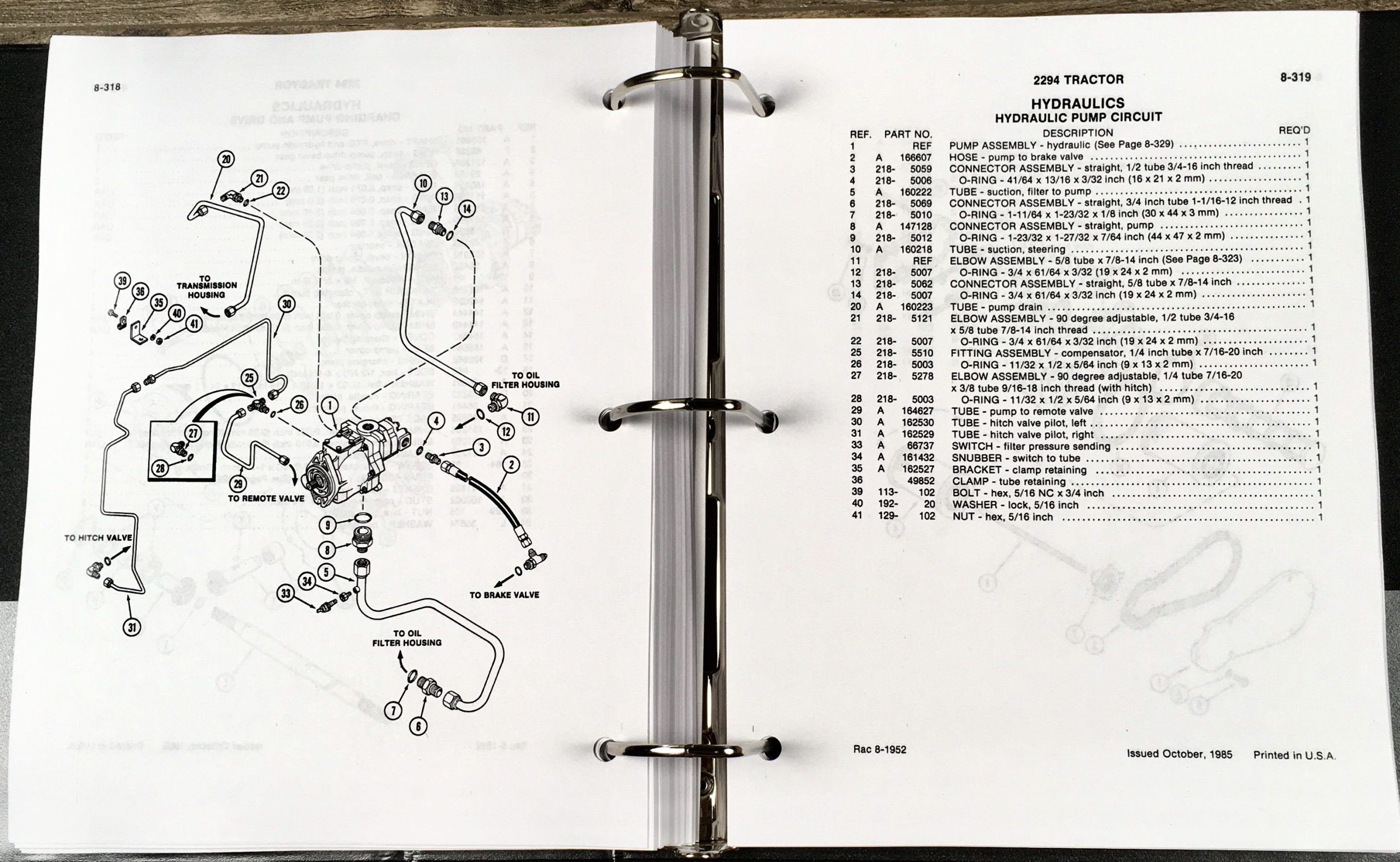 Case 2294 Tractor Parts Manual Catalog Assembly Exploded Views Numbers Schematic - Image 10