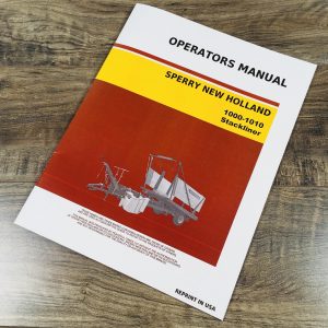 New Holland 1000 1010 Bale Wagon Stackliner Operators Manual Owners Book Nh