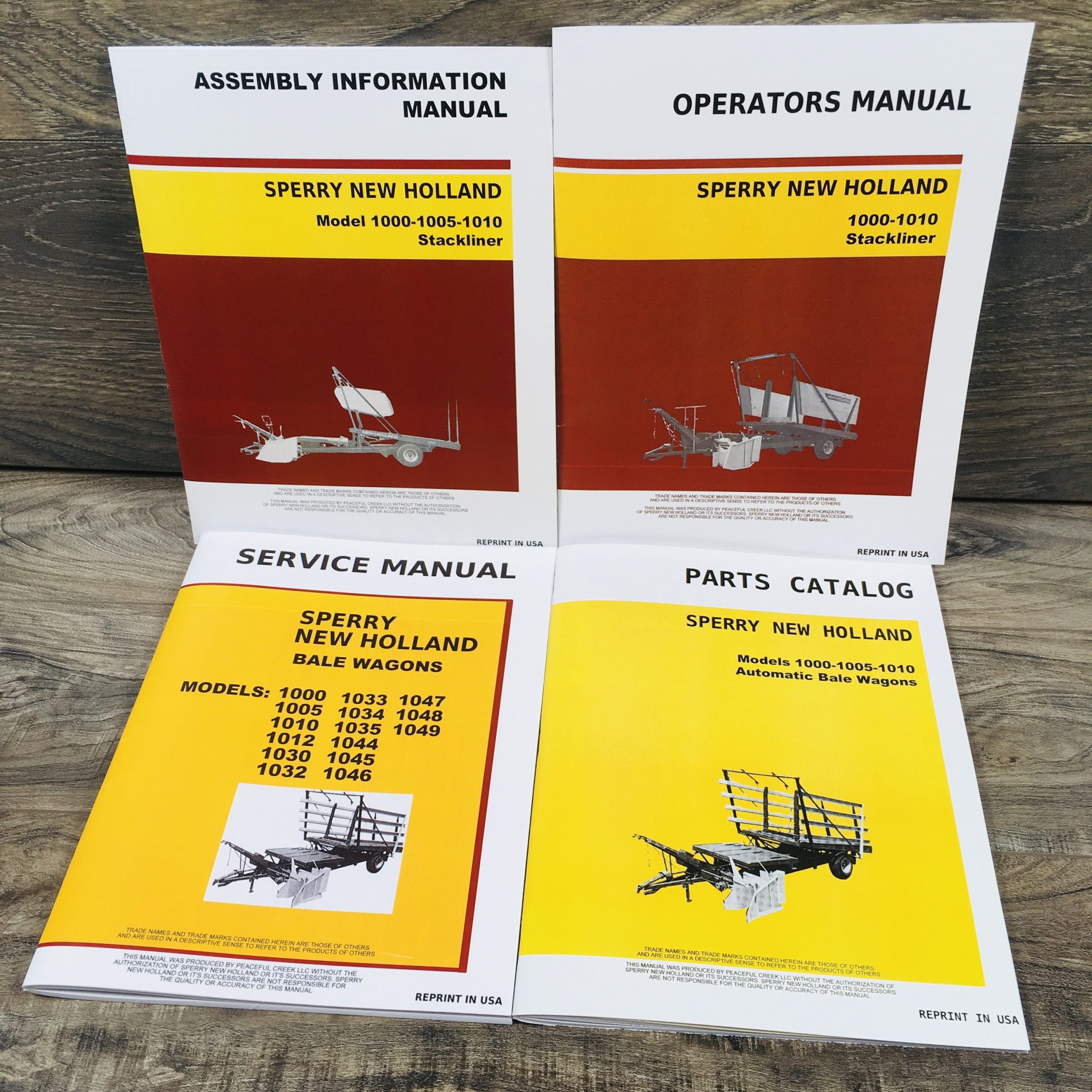New Holland 1000 1010 Bale Wagon Service Manual Parts Catalog Operators Set