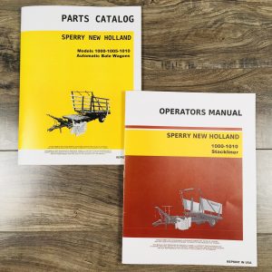 Sperry New Holland 1000 1010 Bale Wagon Stackliner Parts Operators Manual Set