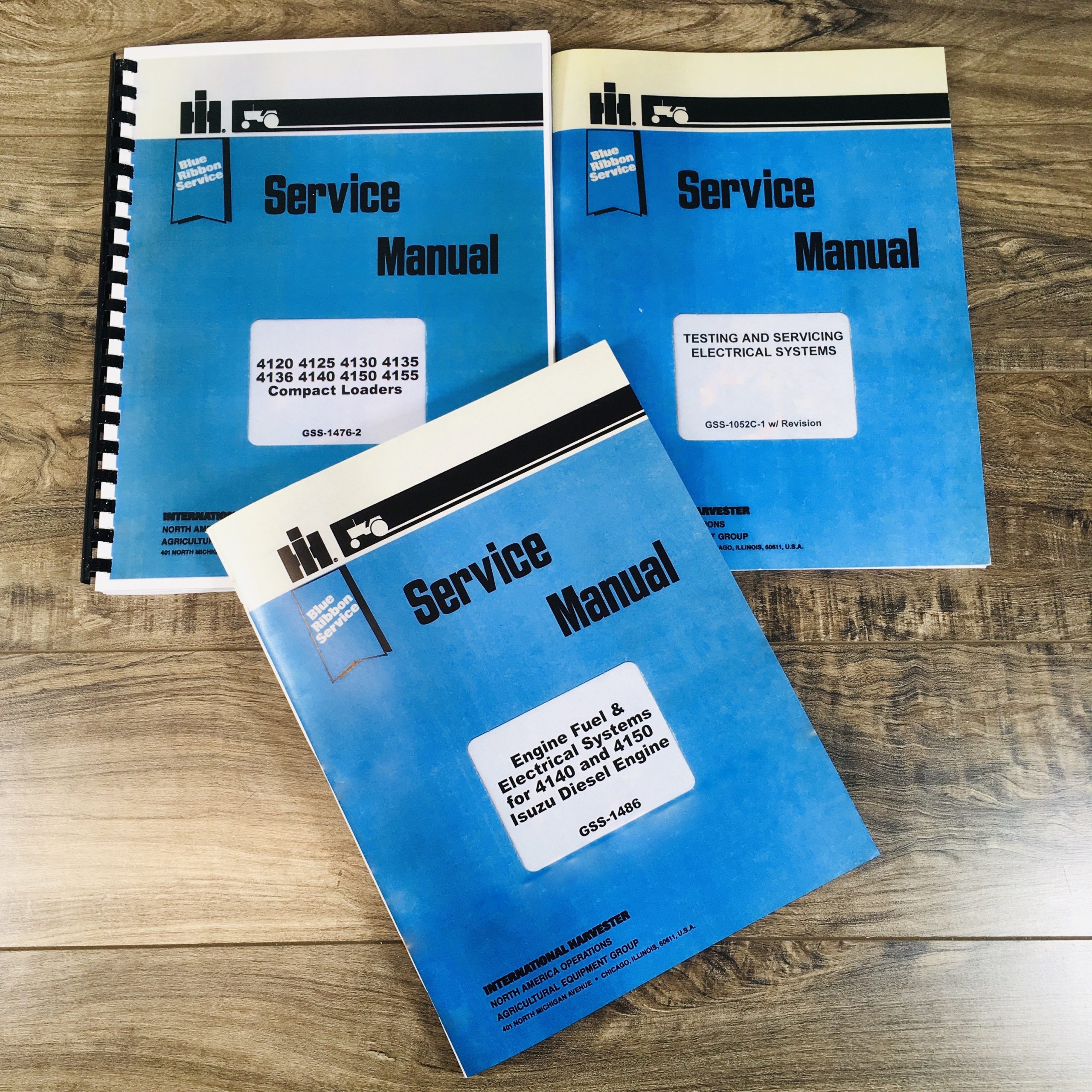 International 4140 4150 Compact Skid Steer Loader Service Manual Set Repair Shop