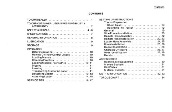 Allis Chalmers Model 450 Farm Loader For 6140 Tractors Operators Owners Manual - Image 2
