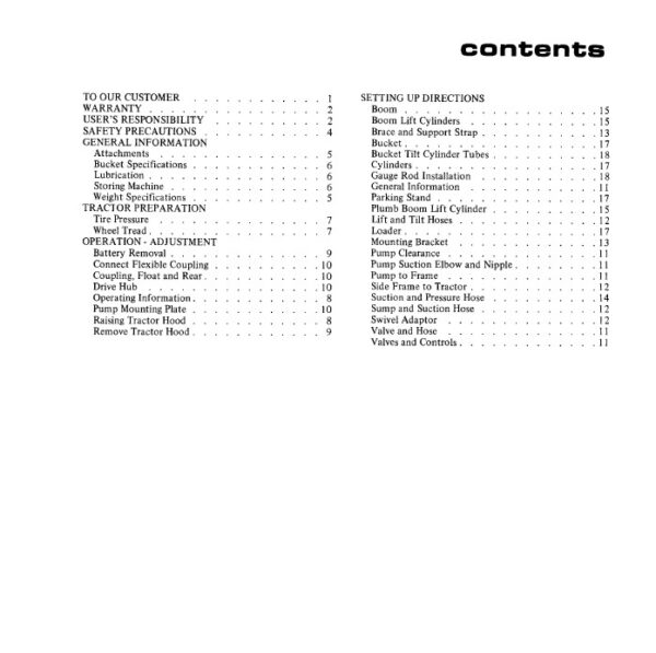Allis Chalmers 400 Series Farm Loader Fits 160 Tractor Operators Owners Manual - Image 2