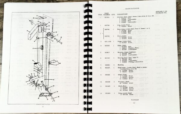 Allis Chalmers 60 All Crop Harverster A Series A-101 & Up Parts Catalog Manual - Image 6