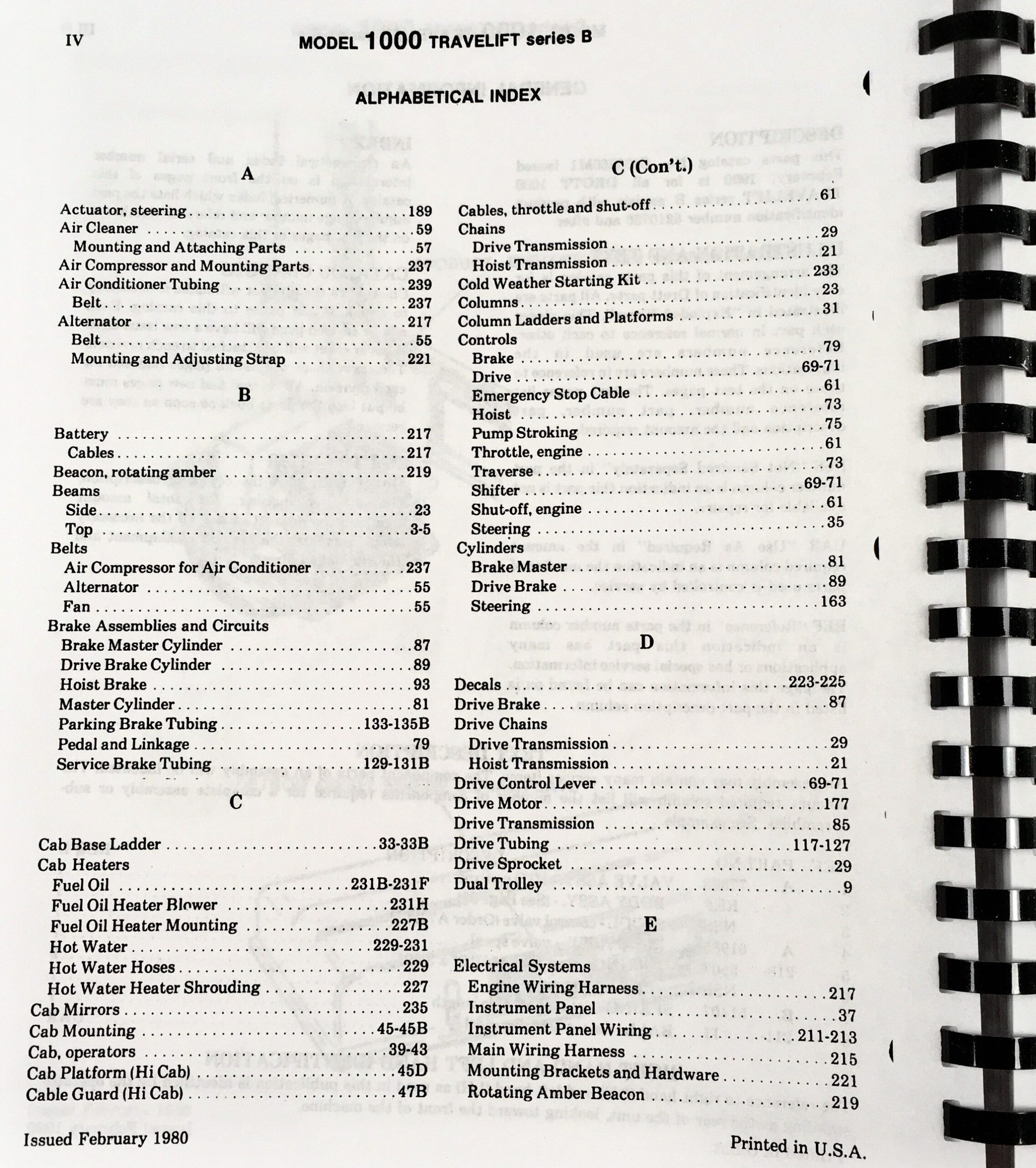Case Drott 1000 Series B Travelift Parts Manual Catalog Pin 6210736 And Up - Image 4