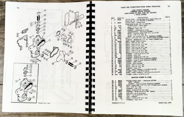Case 580Ck 580 Ck Tractor For Loader Backhoe Parts Manual Catalog - Image 7