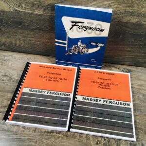 Harry Massey Ferguson To-30 Tractor Service Repair Parts Operators Manual Set