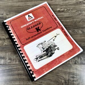 Allis Chalmers Gleaner K Self Propelled Combine Owners Operators Manual