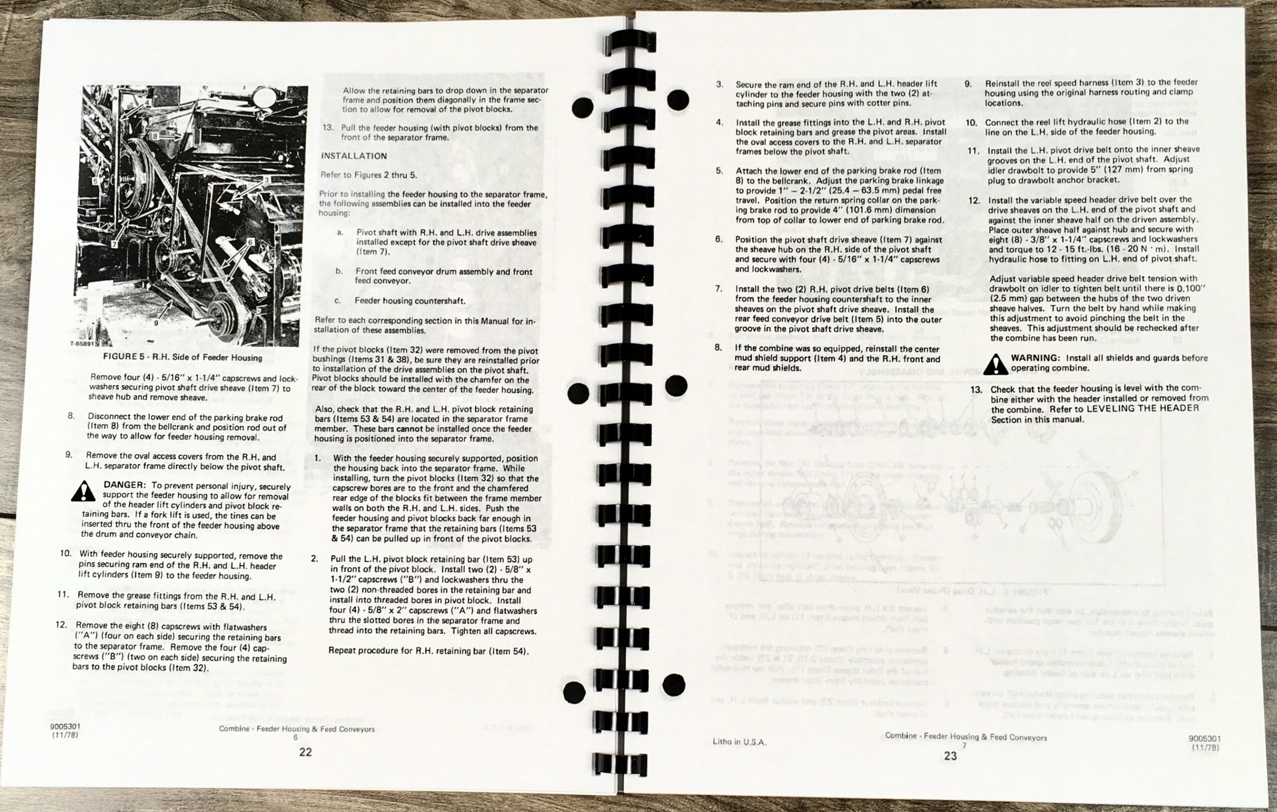 Allis Chalmers N6 Combine Service Repair Manual Technical Shop Book - Image 9