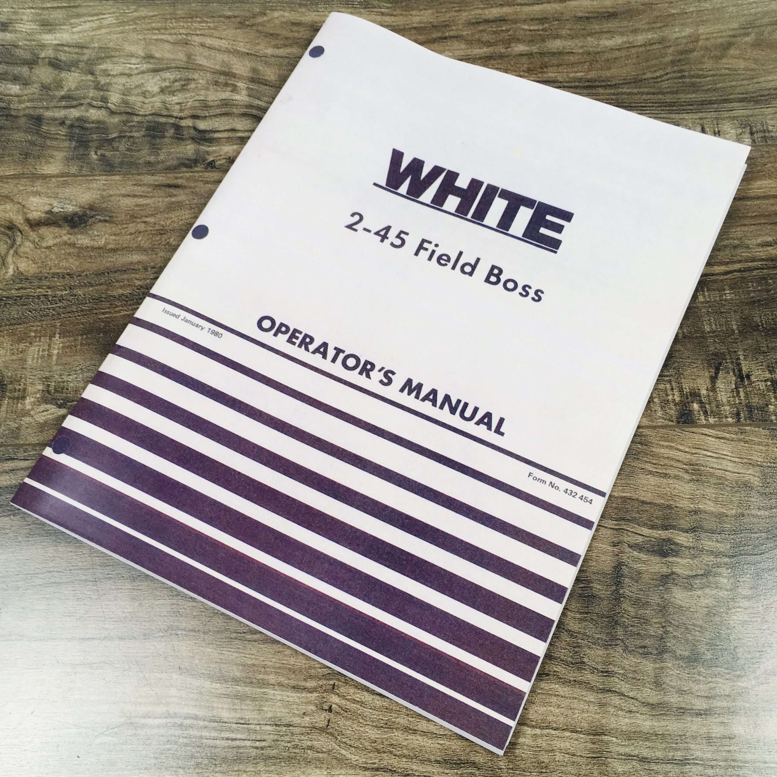White 2-45 Field Boss Operators Owners Manual Diesel Maintenance Adjustment Lube