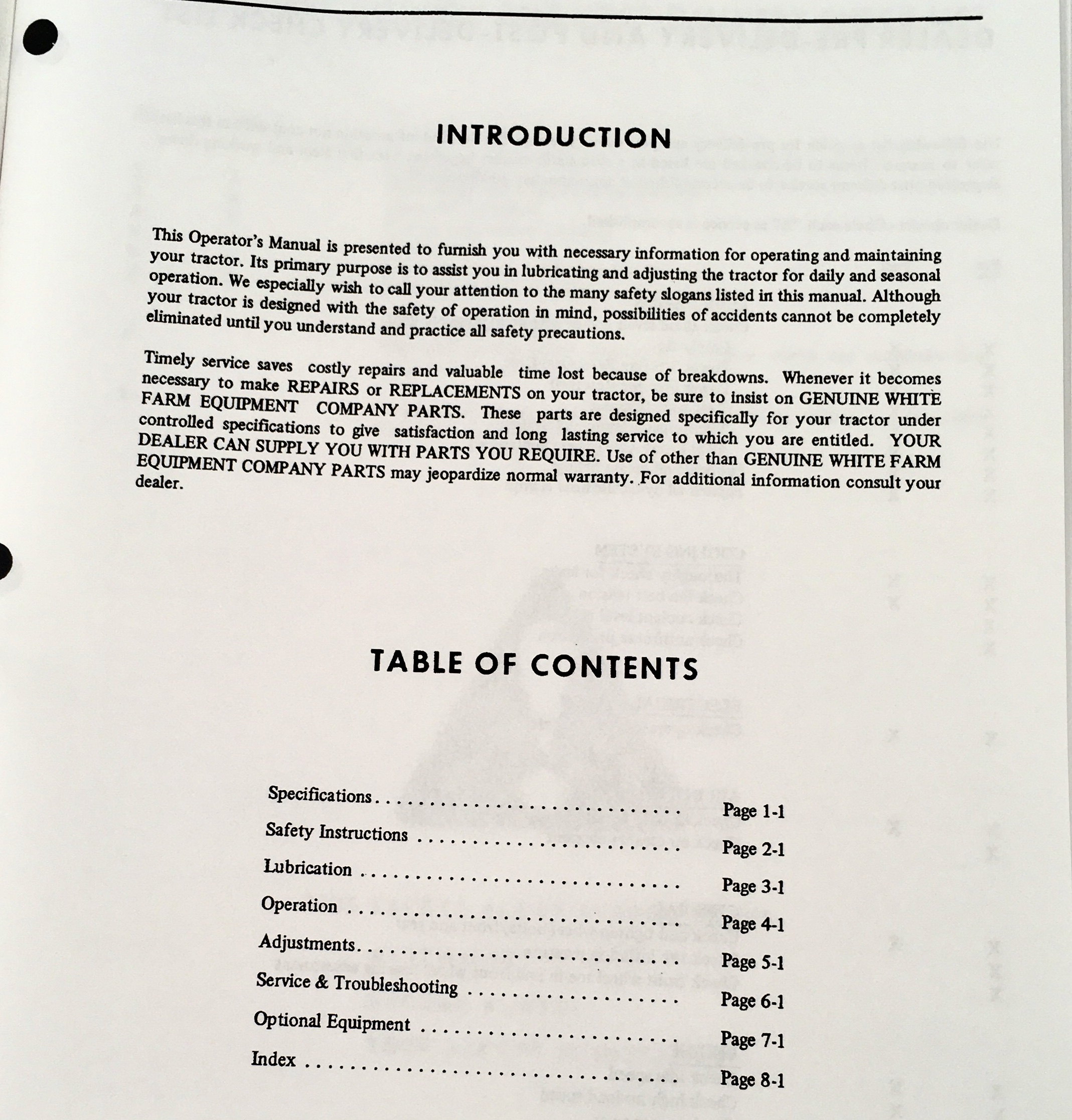 White 2-45 Field Boss Operators Owners Manual Diesel Maintenance Adjustment Lube - Image 2