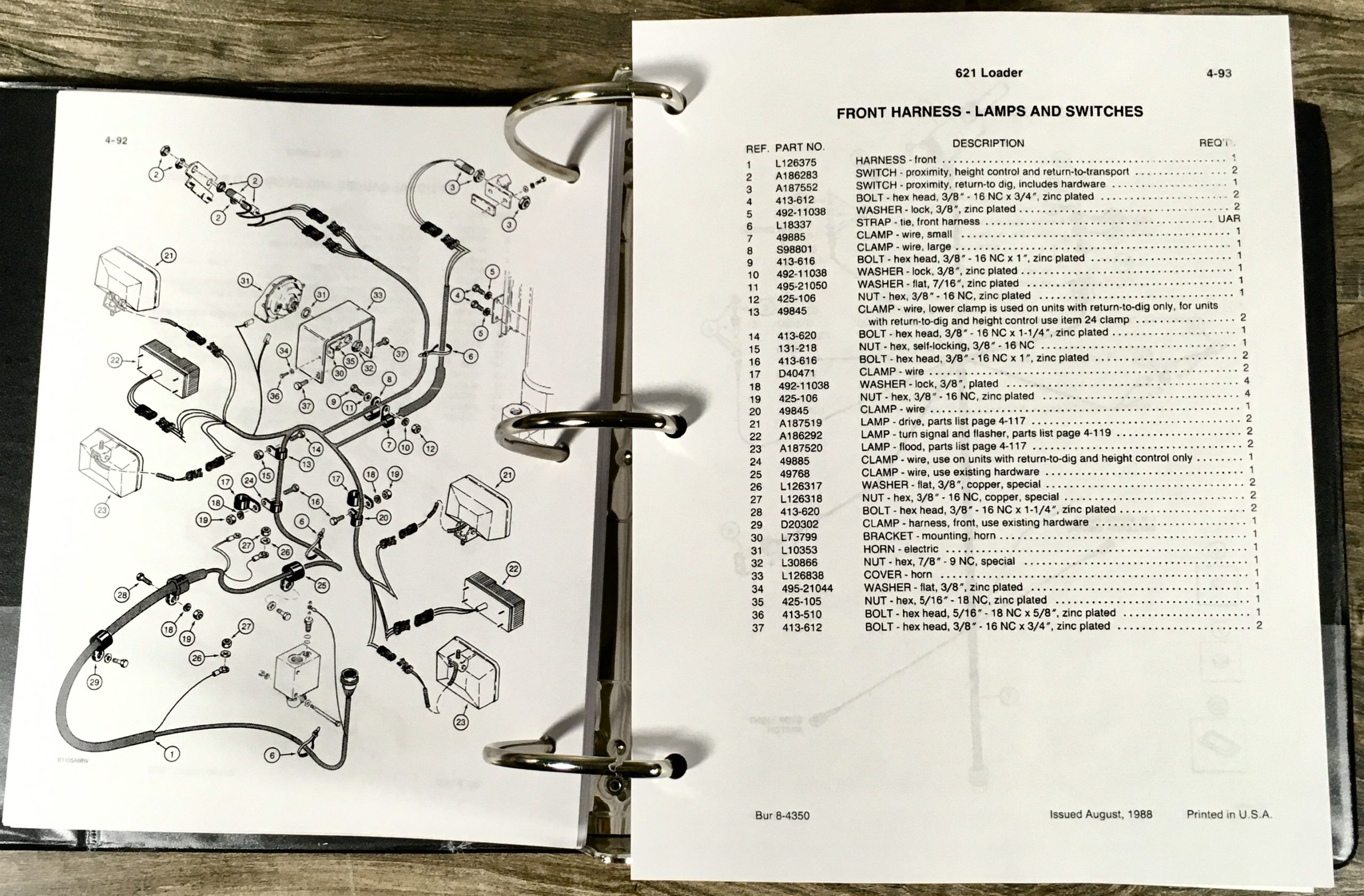 Case 621 Wheel Loader Service Parts Catalog Manuals Set Prior to JAK0021700 - Image 16