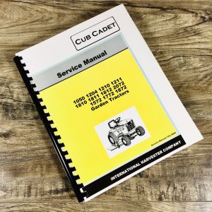Cub Cadet 1810 1811 1812 2072 Lawn Garden Tractor Service Repair Shop Manual
