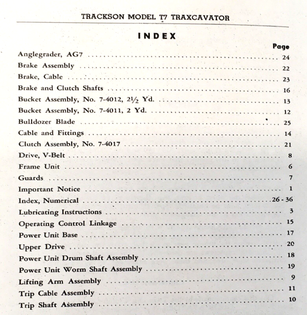 Trackson T7 Traxcavator Parts Manual Catalog Book Caterpillar Schematics - Image 2