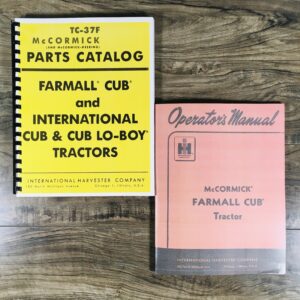 Farmall International Cub and Lo-Boy Tractor Parts Operators Manual Set Catalog