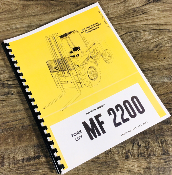 Massey Ferguson 2200 Forklift Parts Manual Catalog Book Assembly Schematics