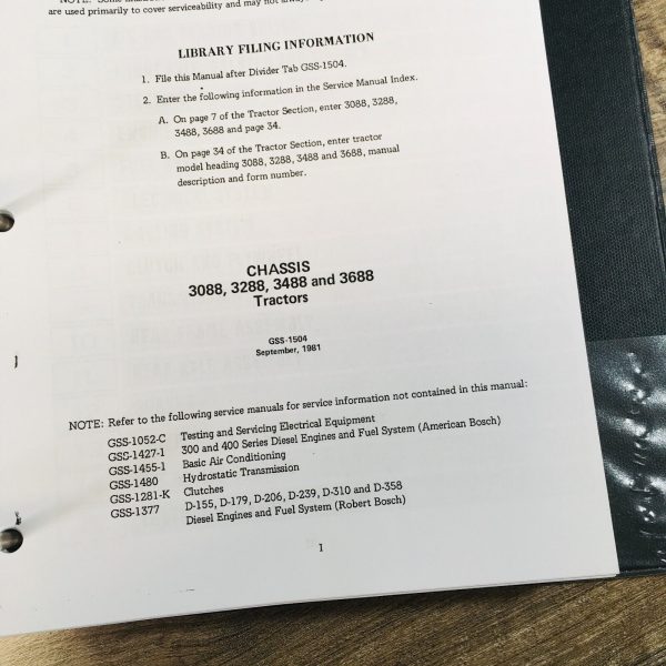 International 3488 Hydro Tractor Service Manual Technical Repair Shop Hydrostat - Image 7