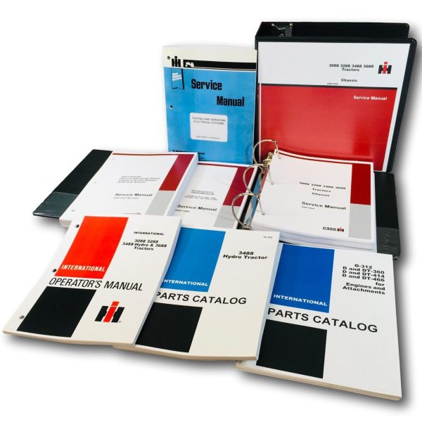 International 3488 Hydro Tractor Service Parts Operators Manual Set Repair Shop