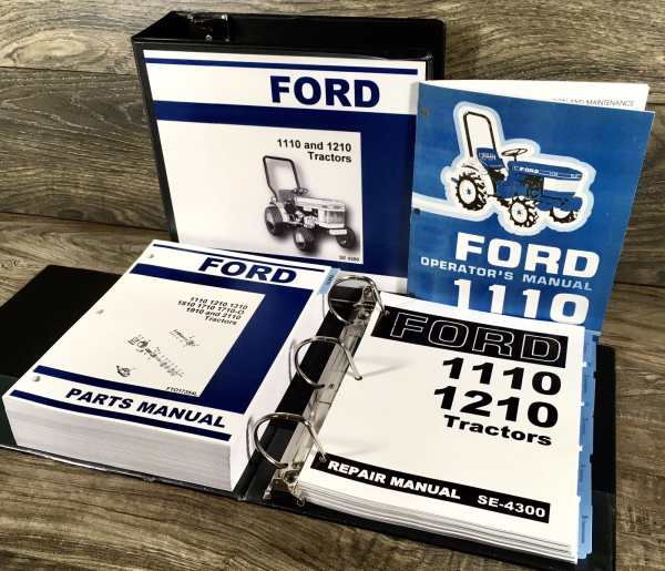 Ford 1110 Tractor Service Parts Operators Manual Owners Repair Shop Set Workshop