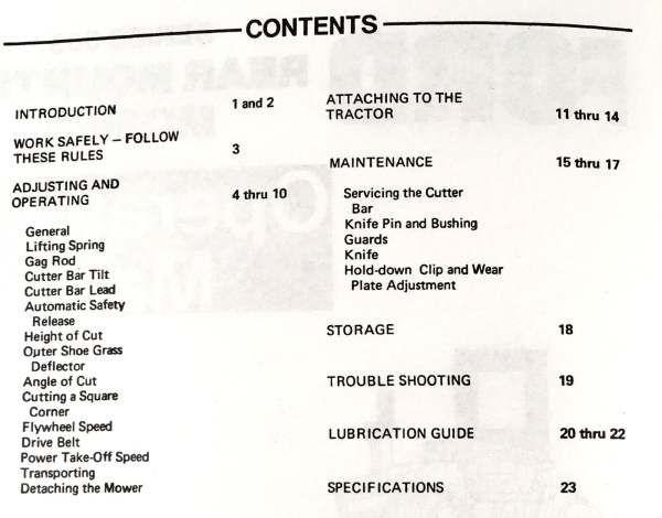 Ford 505 Series Rear Mounted Sickle Mower Operators Manual Owners Book Hay Bar - Image 2