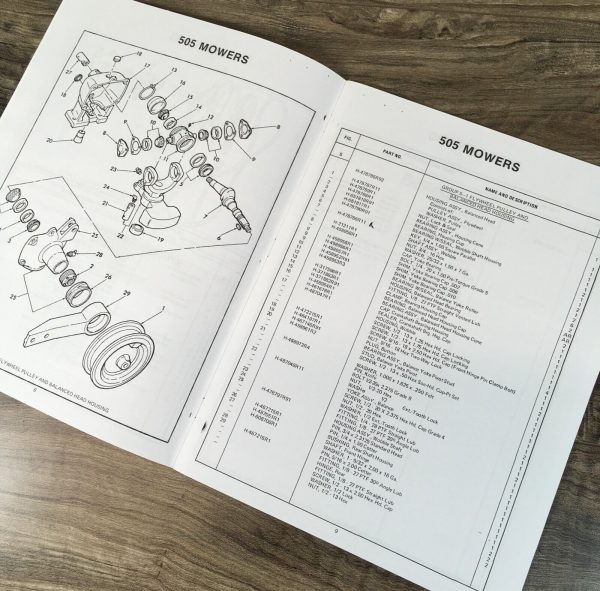 Ford 505 Rear Mounted Mowers Parts Operators Manual Owners Set Catalog Book - Image 9