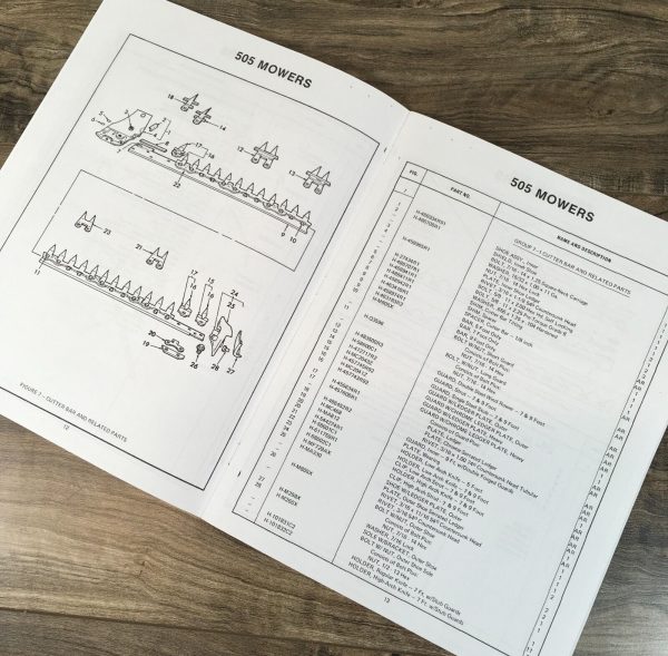 Ford 505 Rear Mounted Mowers Parts Operators Manual Owners Set Catalog Book - Image 10