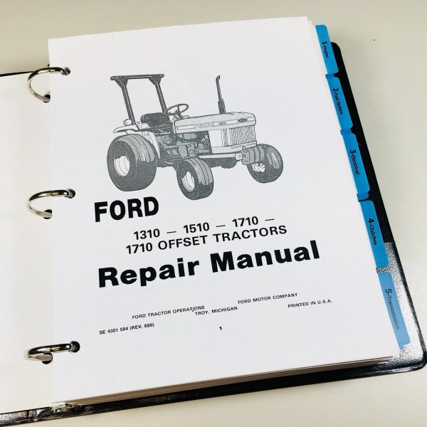 Ford 1310 1510 1710 Tractor Service Parts Manual Set Repair Shop Workshop Books - Image 9