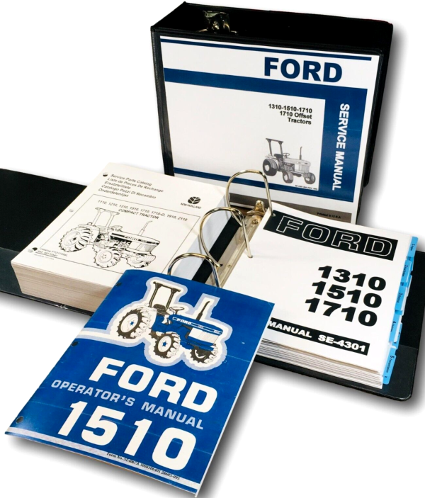Ford 1510 Tractor Service Parts Operators Manual Owners Repair Shop Set Workshop