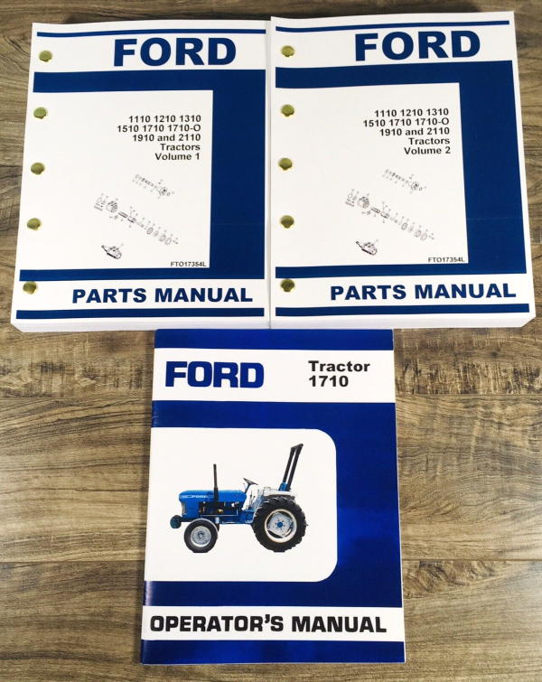 Ford 1710 Tractor Parts Operators Manual Owners Set Catalog Assembly Book