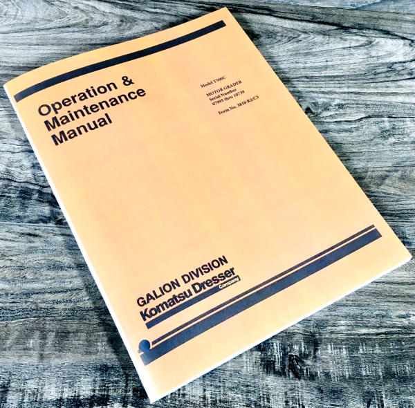 Galion T500C Motor Grader Operators Manual Owners Book Maintenance 07995-10739