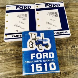 Ford 1510 Tractor Parts Operators Manual Owners Book Set Catalog Assembly