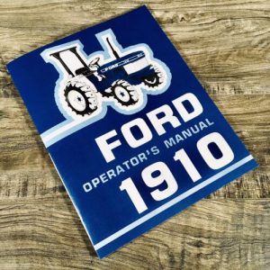 Ford 1910 Tractor Operators Manual Owners Book Maintenance Adjustments Lube