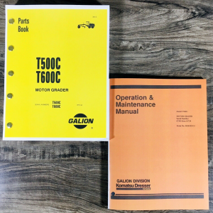 Galion T500C Motor Grader Parts Operators Manual Set Owners Catalog 07995-10739