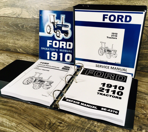 Ford 1910 Tractor Service Parts Operators Manual Owners Repair Shop Set Workshop