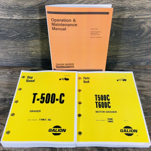 Galion T500C Motor Grader Service Parts Operators Manual Set Repair 07995-10739
