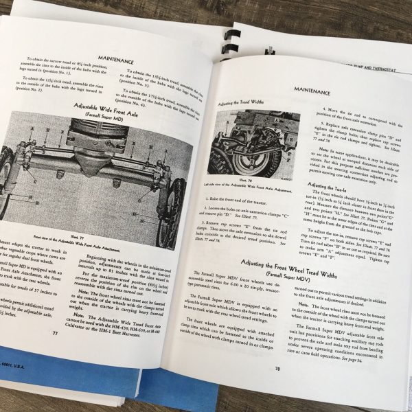 Ih Farmall Super Md Mdv Tractor Service Manual Set Repair Shop Workshop Book - Image 6